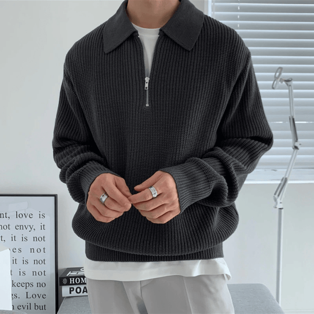 Heric™ | Half-Collar Sweater with Zipper