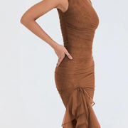 Caroline | Ruffle Midi Dress