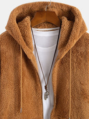 Teddy Zip Up Hooded Coat